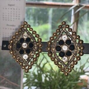 Unique Diamond Shaped Clip Earrings